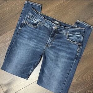 Silver Jeans Avery Super Skinny High Rise Dark Wash Denim Jeans 31 Stretch